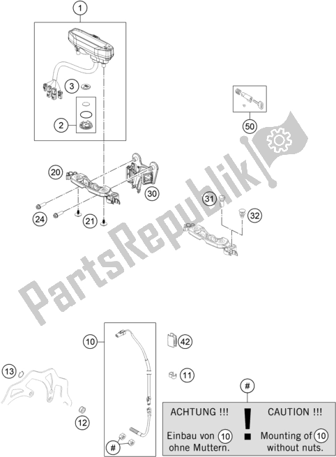 All parts for the Instruments / Lock System of the KTM 250 EXC Six-days EU 2017