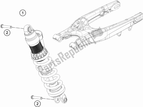 Todas las partes para Amortiguador de KTM 250 EXC SIX Days TPI EU 2019