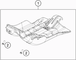 All parts for the Engine Guard of the KTM 250 EXC SIX Days TPI EU 2020