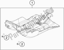 Todas as partes de Guarda Do Motor do KTM 250 EXC SIX Days TPI EU 2021