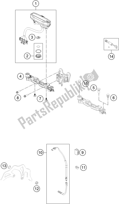 Alle onderdelen voor de Instrumenten / Sluitsysteem van de KTM 250 EXC TPI EU 2018