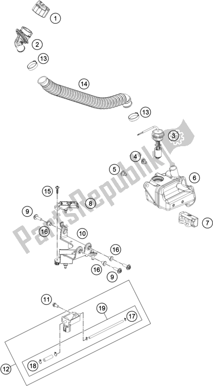Toutes les pièces pour le Système De Lubrification du KTM 250 EXC TPI EU 2019