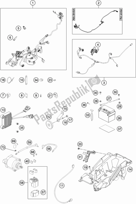 Toutes les pièces pour le Faisceau De Câblage du KTM 250 EXC TPI EU 2019