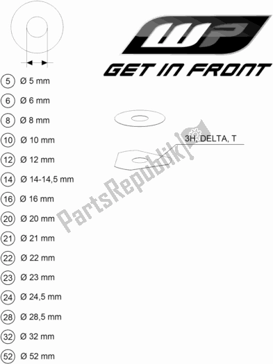 All parts for the Wp Shims For Setting of the KTM 250 EXC TPI EU 2019