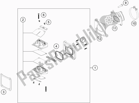 Toutes les pièces pour le Boîtier De Valve De Roseau du KTM 250 EXC TPI EU 2020