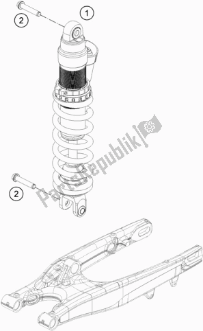 Toutes les pièces pour le Amortisseur du KTM 250 EXC TPI EU 2020