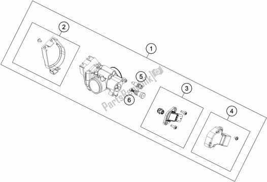 Toutes les pièces pour le Corps De Papillon du KTM 250 EXC TPI EU 2020