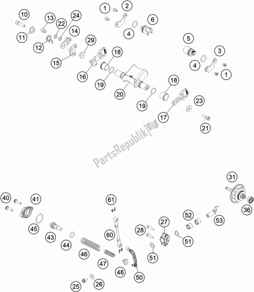 Todas las partes para Control De Escape de KTM 250 EXC TPI EU 2021