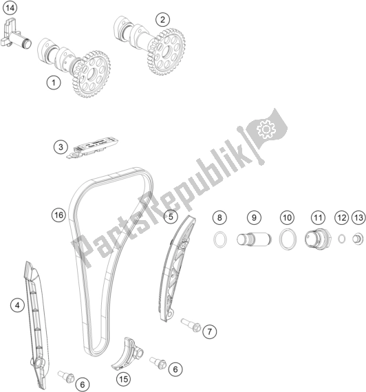 Todas as partes de Unidade De Tempo do KTM 250 SX-F EU 2017