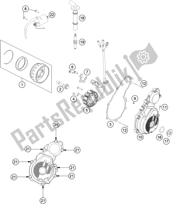All parts for the Ignition System of the KTM 250 SX-F US 2017