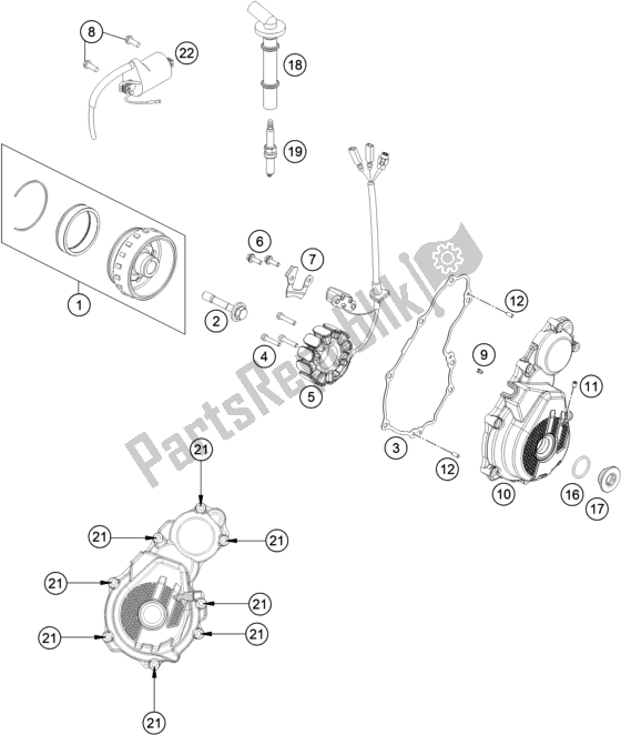 All parts for the Ignition System of the KTM 250 SX-F US 2017