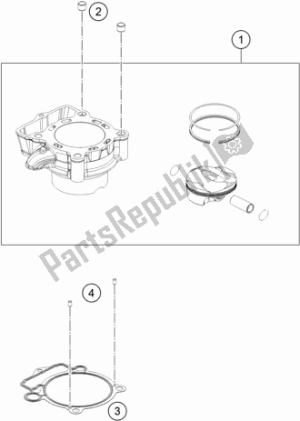 Toutes les pièces pour le Cylindre du KTM 250 SX-F US 2018