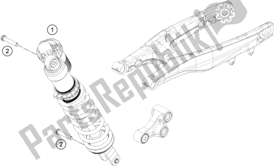 Toutes les pièces pour le Amortisseur du KTM 250 SX-F US 2018