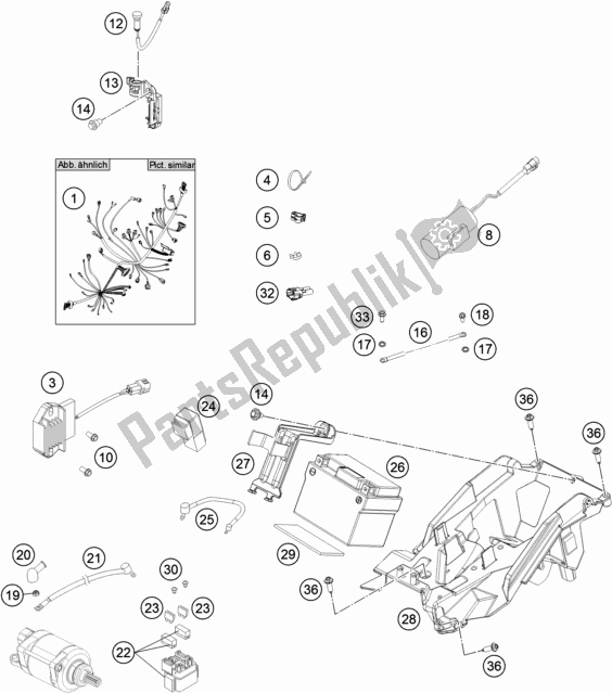 Toutes les pièces pour le Faisceau De Câblage du KTM 250 SX-F US 2018