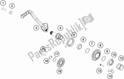 Tutte le parti per il Calcio D'inizio del KTM 250 SX US 2019