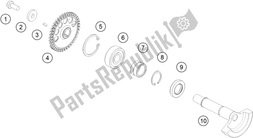 All parts for the Balancer Shaft of the KTM 250 SX US 2020