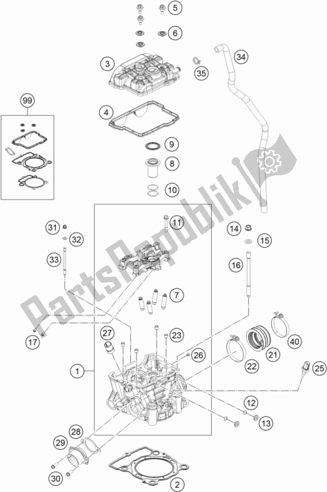 Tutte le parti per il Testata del KTM 250 XC-F US 2017