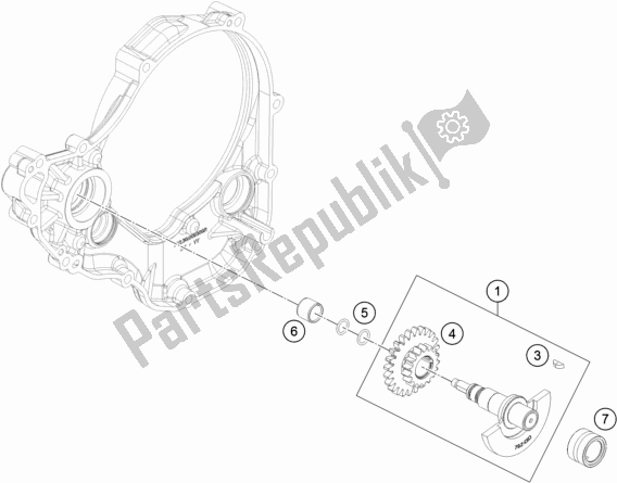 All parts for the Balancer Shaft of the KTM 250 XC-F US 2020