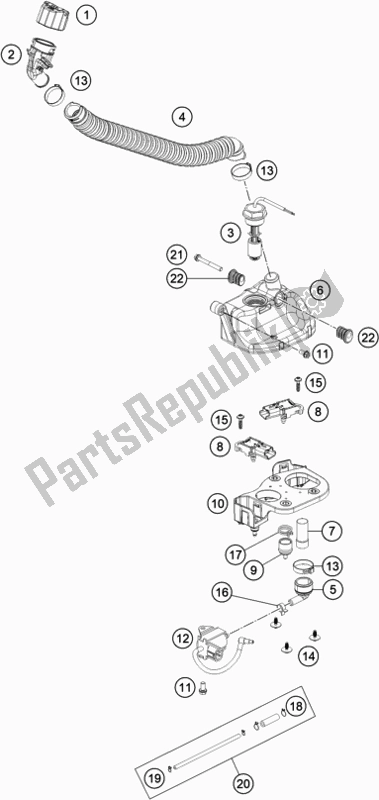 All parts for the Lubricating System of the KTM 250 XC TPI US 2021