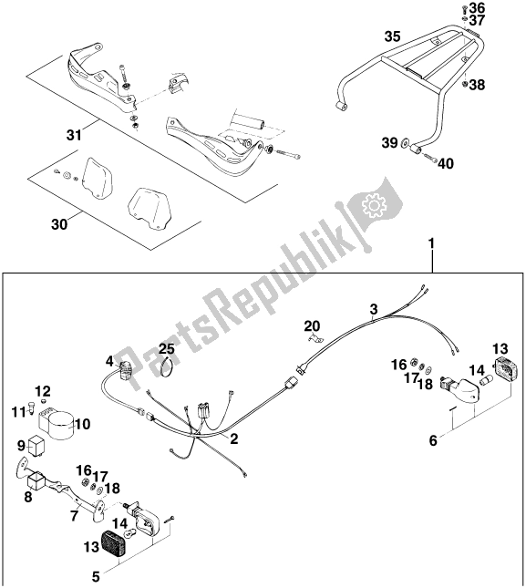 All parts for the Accessories of the KTM 300 EGS M/O 12 KW 13 LT 2020