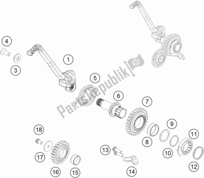 Toutes les pièces pour le Démarreur Au Pied du KTM 300 EXC 2017