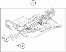 All parts for the Engine Guard of the KTM 300 EXC 2018