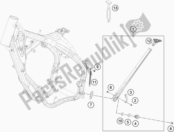 Toutes les pièces pour le Béquille Latérale / Centrale du KTM 300 EXC 2018