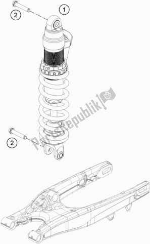 Toutes les pièces pour le Amortisseur du KTM 300 EXC CKD BR 2020