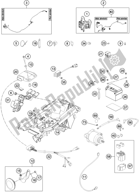 Todas as partes de Chicote De Fiação do KTM 300 EXC CKD BR 2021