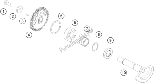 Toutes les pièces pour le Arbre D'équilibrage du KTM 300 EXC Six-days EU 2017