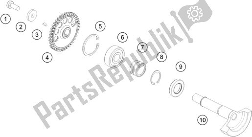 Todas las partes para Eje Equilibrador de KTM 300 EXC SIX Days TPI EU 2018