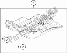 Todas as partes de Guarda Do Motor do KTM 300 EXC SIX Days TPI EU 2018