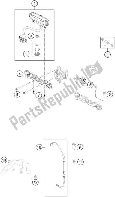 Alle onderdelen voor de Instrumenten / Sluitsysteem van de KTM 300 EXC SIX Days TPI EU 2019