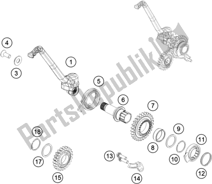 Toutes les pièces pour le Démarreur Au Pied du KTM 300 EXC SIX Days TPI EU 2019