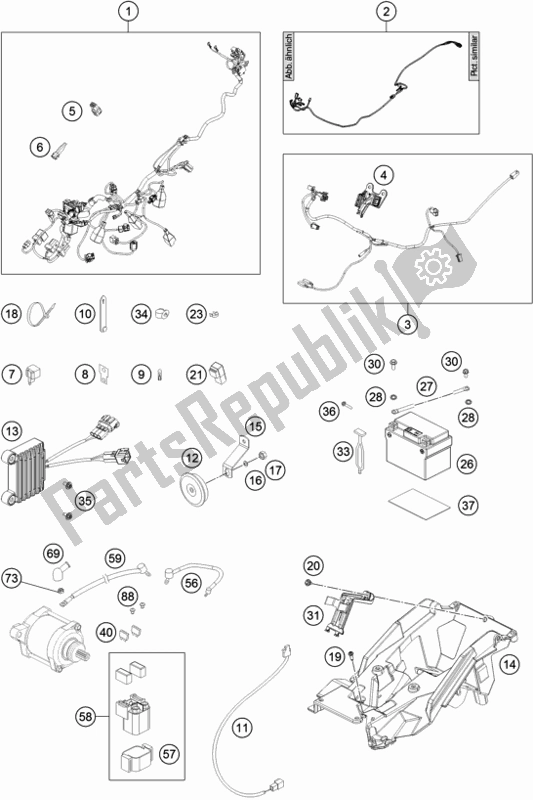 Toutes les pièces pour le Faisceau De Câblage du KTM 300 EXC SIX Days TPI EU 2019