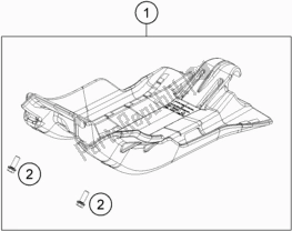 All parts for the Engine Guard of the KTM 300 EXC SIX Days TPI EU 2021