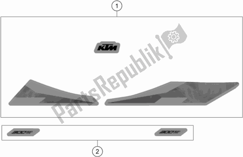 Toutes les pièces pour le Décalque du KTM 300 EXC TPI EU 2020