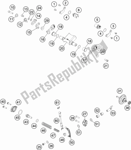 Toutes les pièces pour le Contrôle D'échappement du KTM 300 EXC TPI EU 2020