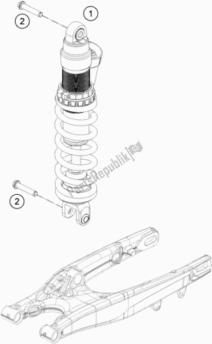 All parts for the Shock Absorber of the KTM 300 EXC TPI EU 2021