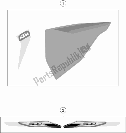 All parts for the Decal of the KTM 300 XC TPI US 2021