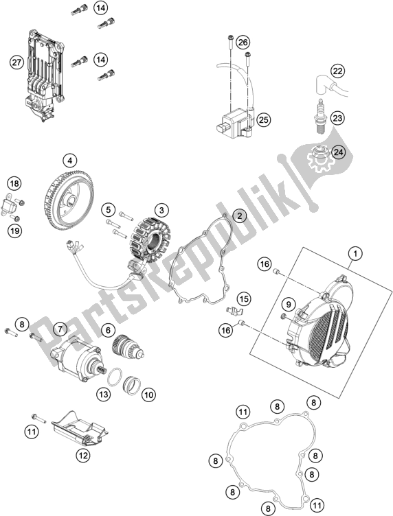 Toutes les pièces pour le Système De Mise à Feu du KTM 300 XC TPI US 2021