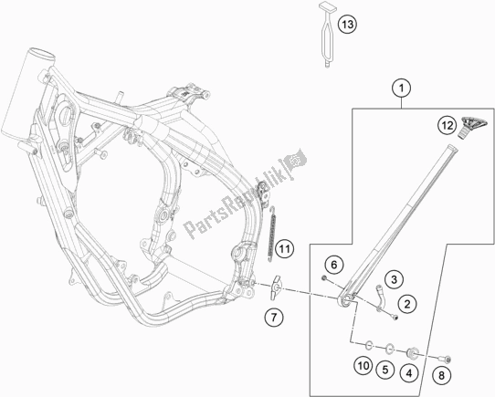 All parts for the Side / Center Stand of the KTM 300 XC TPI US 2021