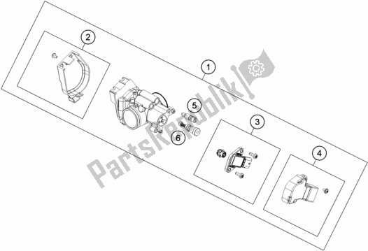 All parts for the Throttle Body of the KTM 300 XC TPI US 2021