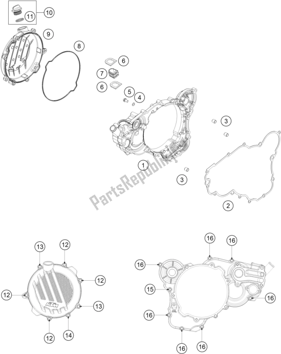Todas las partes para Tapa Del Embrague de KTM 300 XC US 2017