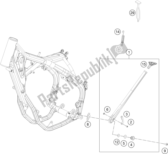 Toutes les pièces pour le Béquille Latérale / Centrale du KTM 300 XC US 2017