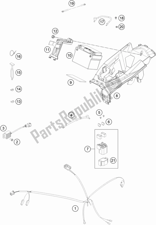 All parts for the Wiring Harness of the KTM 300 XC US 2018