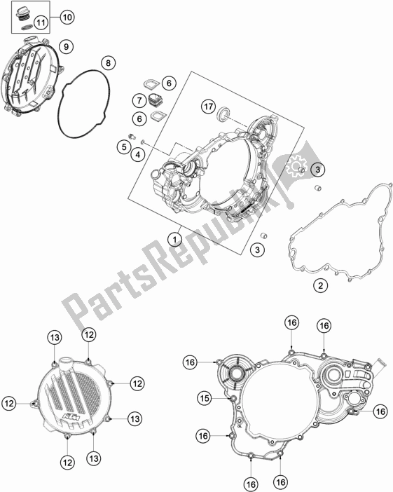 Todas las partes para Tapa Del Embrague de KTM 300 XC US 2019