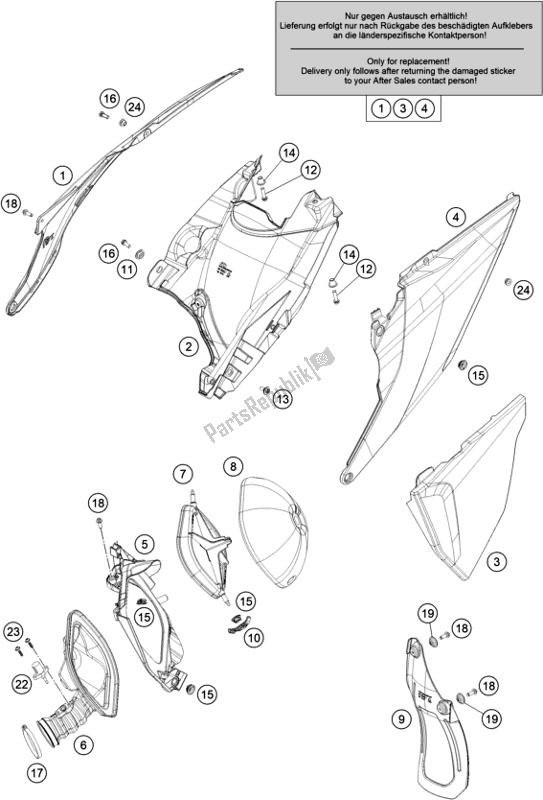 All parts for the Air Filter of the KTM 300 XC-W TPI Erzbergrodeo US 2021