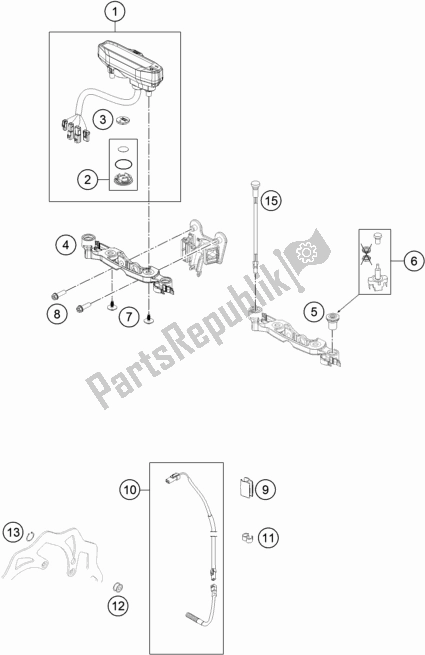 Todas as partes de Instrumentos / Sistema De Bloqueio do KTM 300 XC-W TPI Erzbergrodeo US 2021