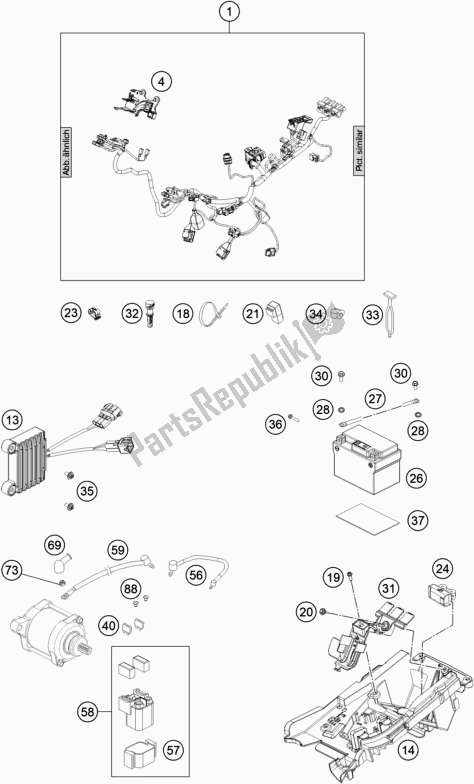 All parts for the Wiring Harness of the KTM 300 XC-W TPI Erzbergrodeo US 2021